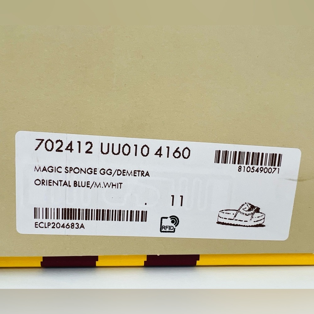 Gucci X Adidas GG Magic Sponge Demetra Vegan Logo Slide UK 11 - US 11.5 - EU 45 - Picture 3 of 13